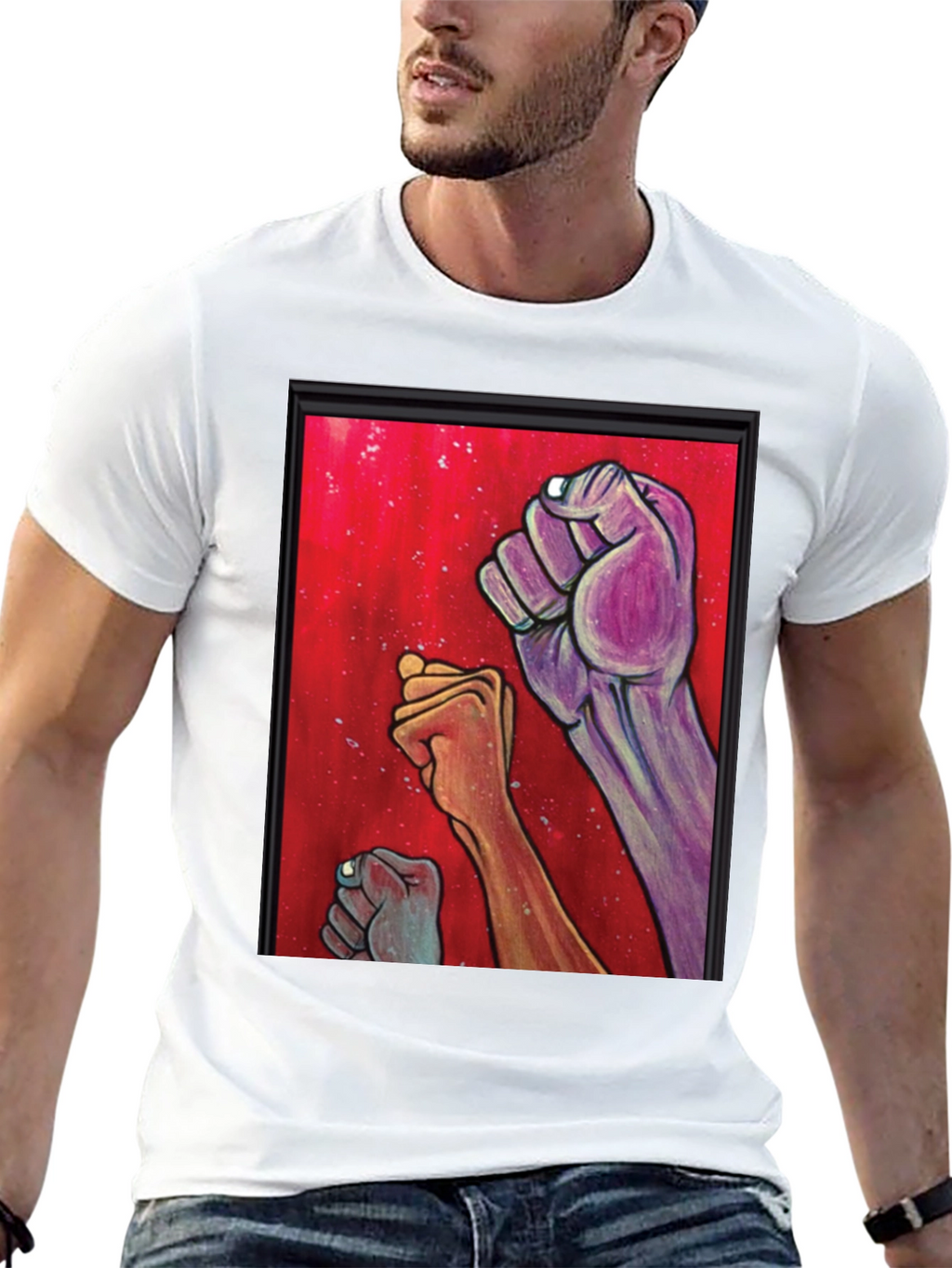 Unity Fist Graphic Tee - Black