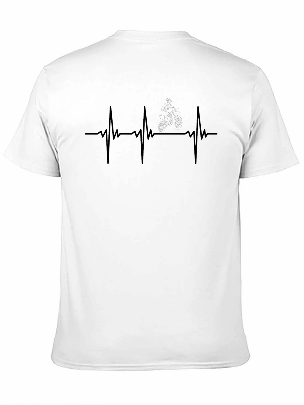 Heartbeat Biker Graphic Tee - Black Casual Shirt