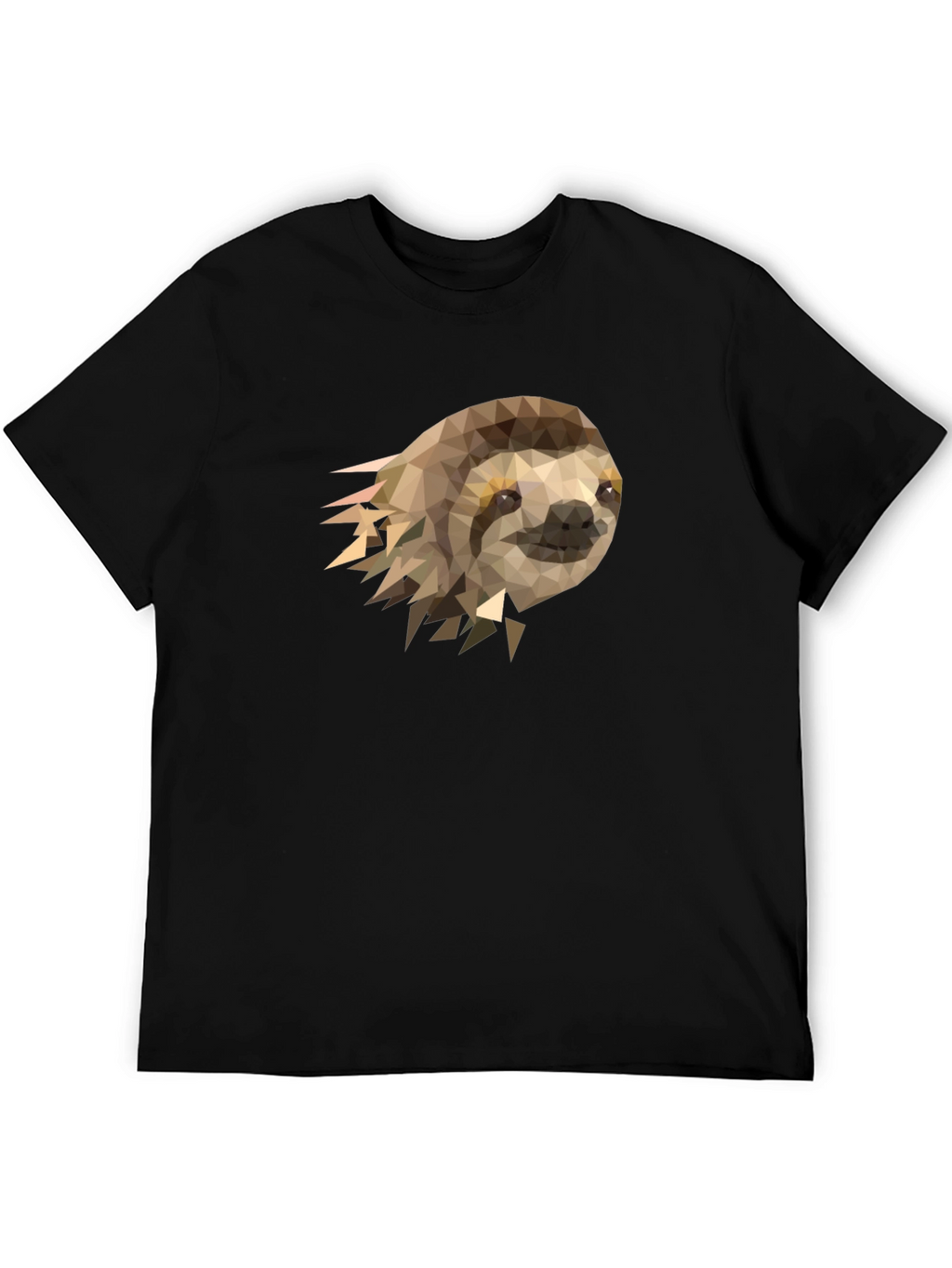 Geometric Sloth Graphic Tee - Modern Mens T-Shirt