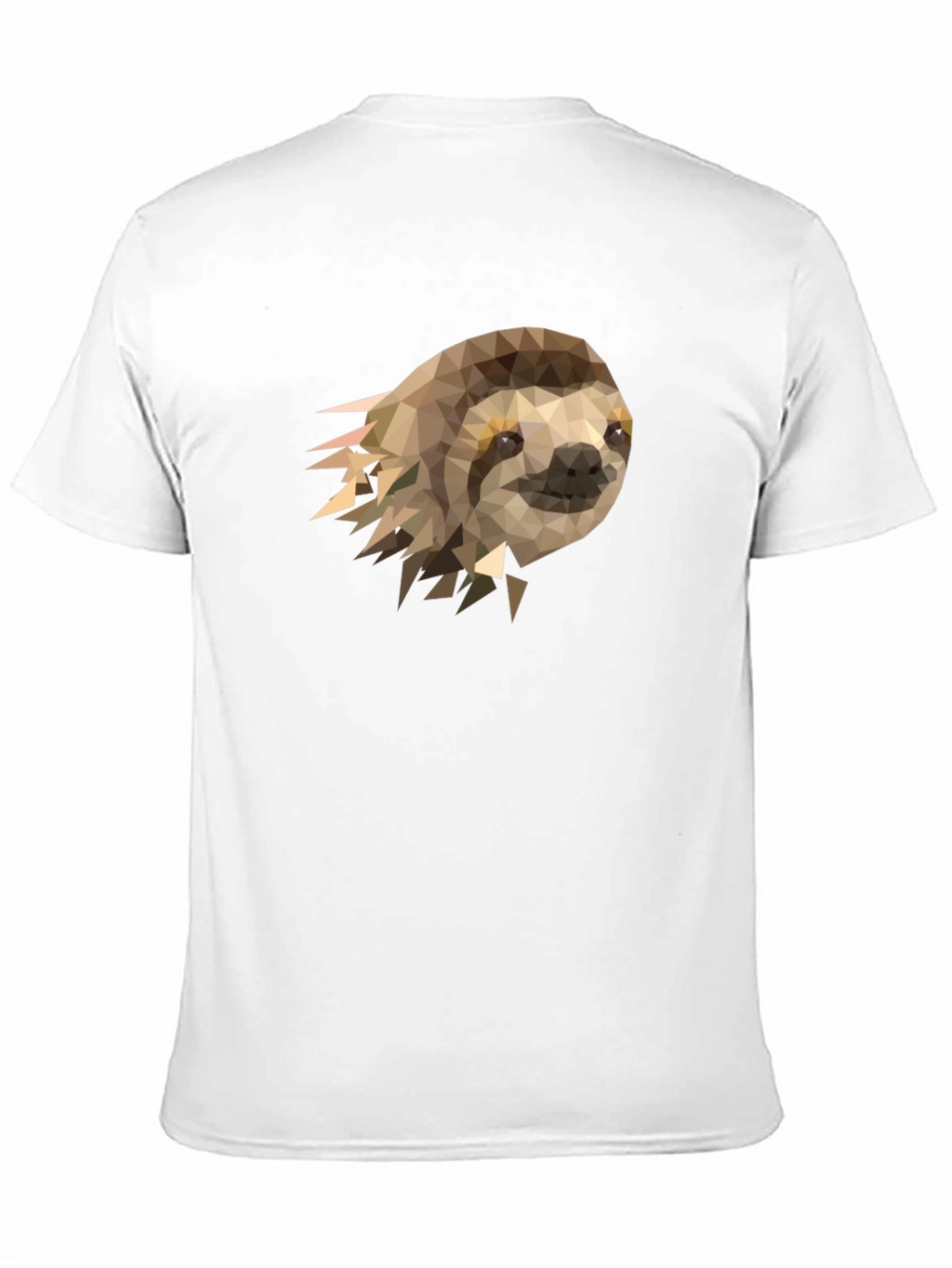 Geometric Sloth Graphic Tee - Modern Mens T-Shirt