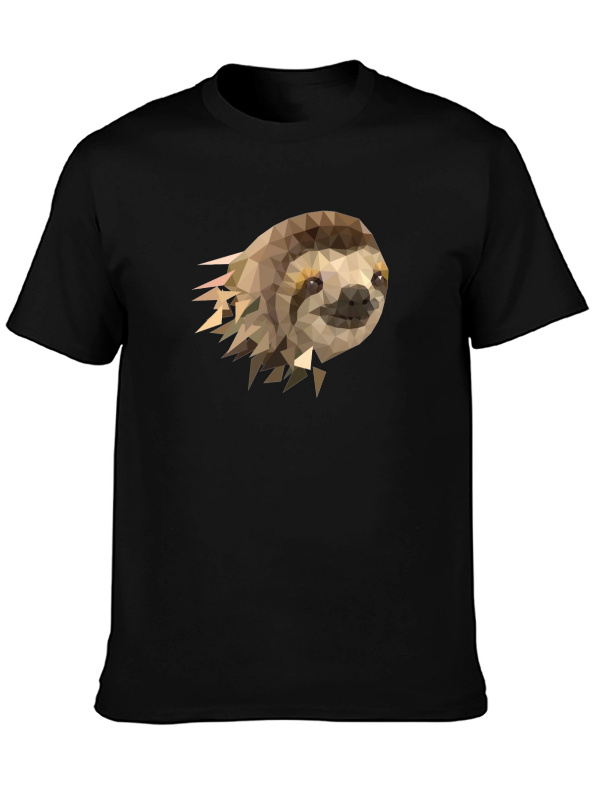 Geometric Sloth Graphic Tee - Modern Mens T-Shirt