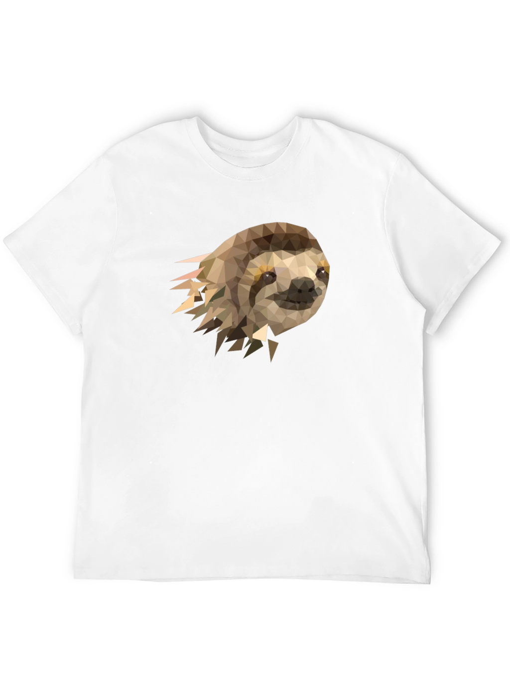 Geometric Sloth Graphic Tee - Modern Mens T-Shirt
