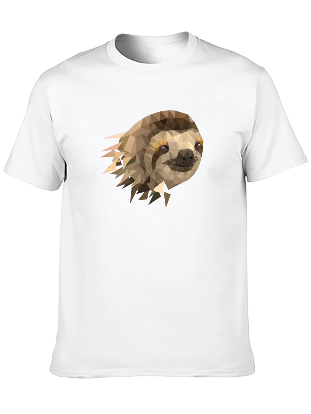 Geometric Sloth Graphic Tee - Modern Mens T-Shirt