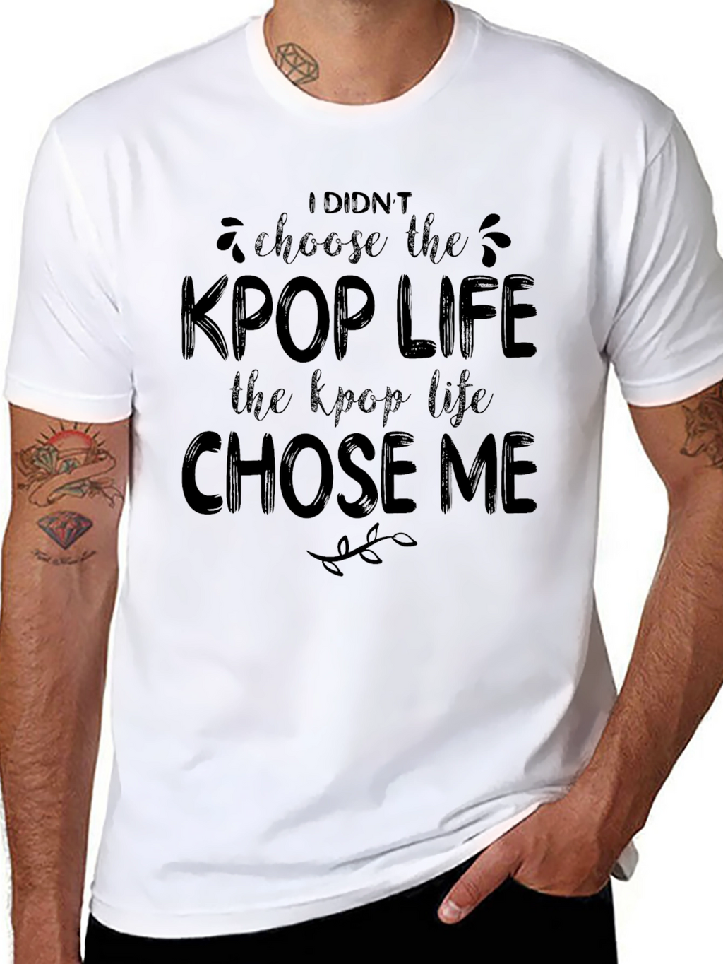 KPop Life Chose Me Black T-Shirt