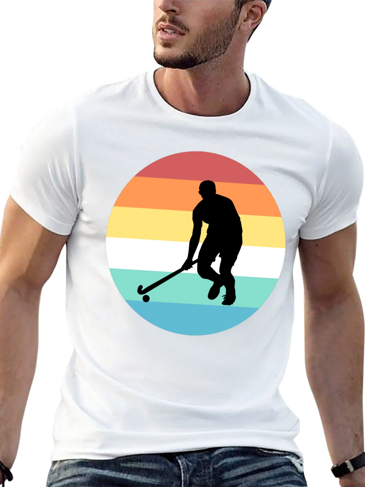 Field Hockey Sunset Graphic Tee