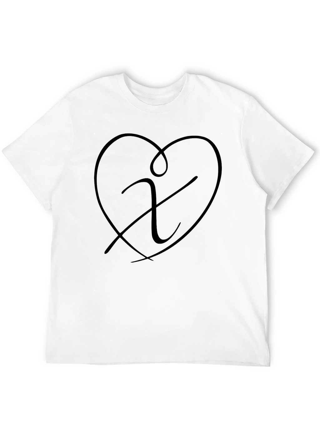 Heart Initial T-Shirt - Modern Graphic Tee