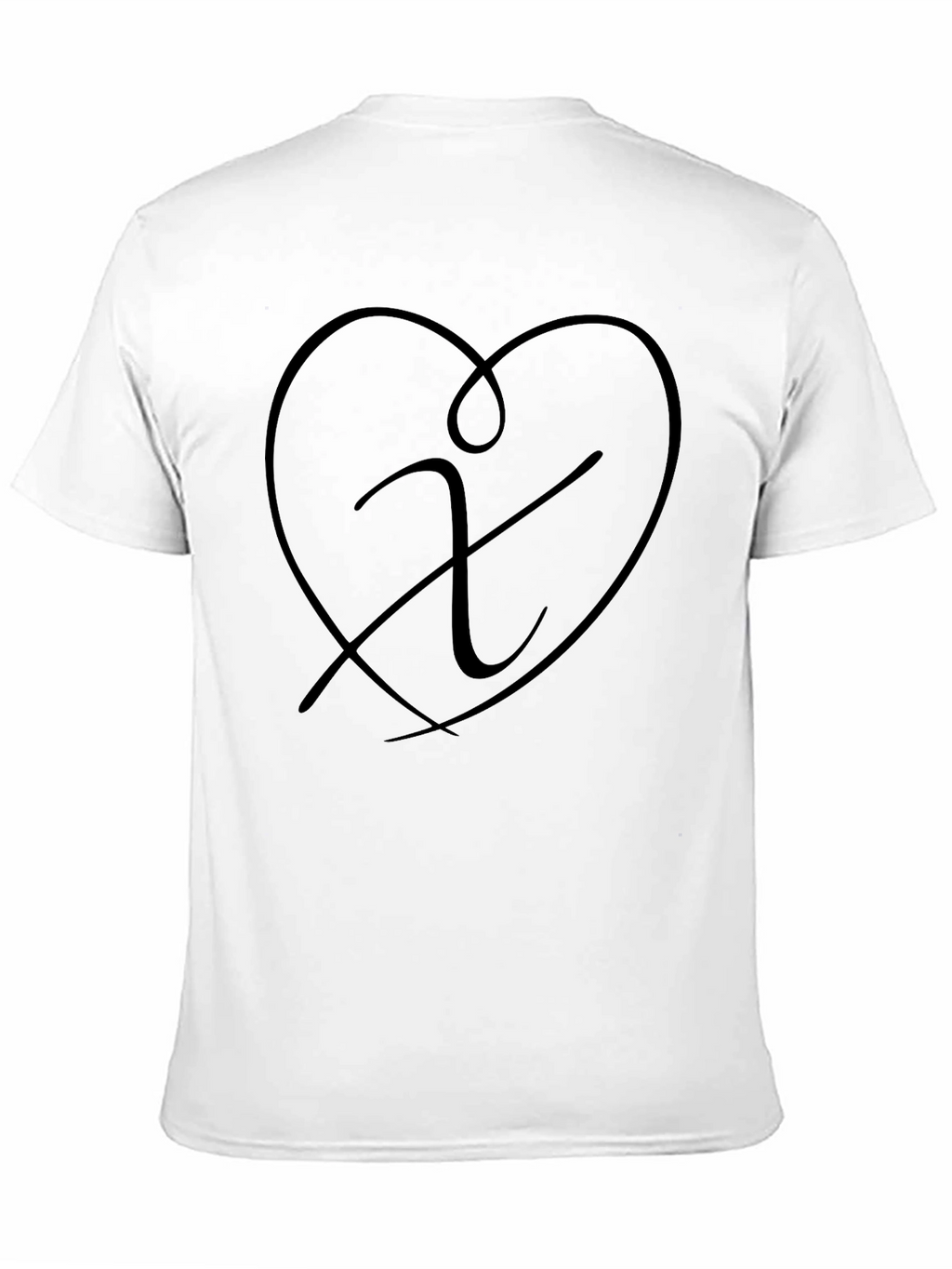 Heart Initial T-Shirt - Modern Graphic Tee
