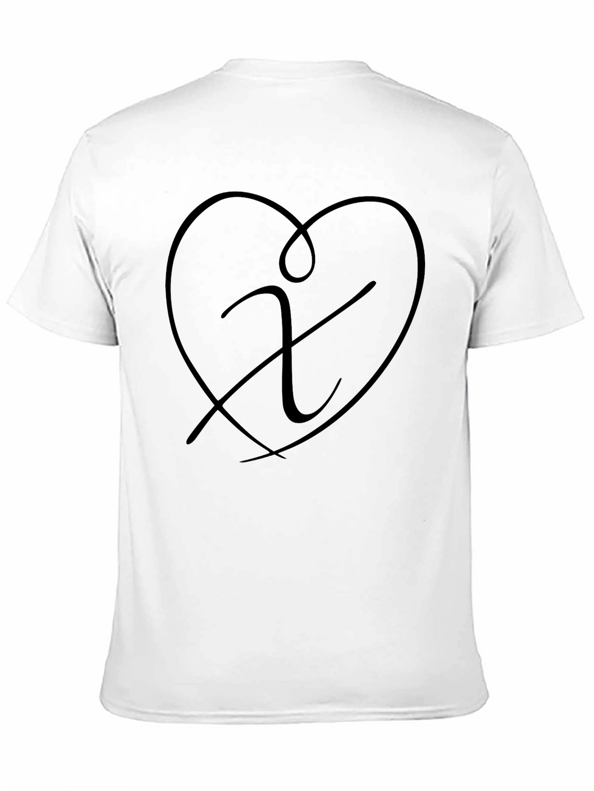 Heart Initial T-Shirt - Modern Graphic Tee