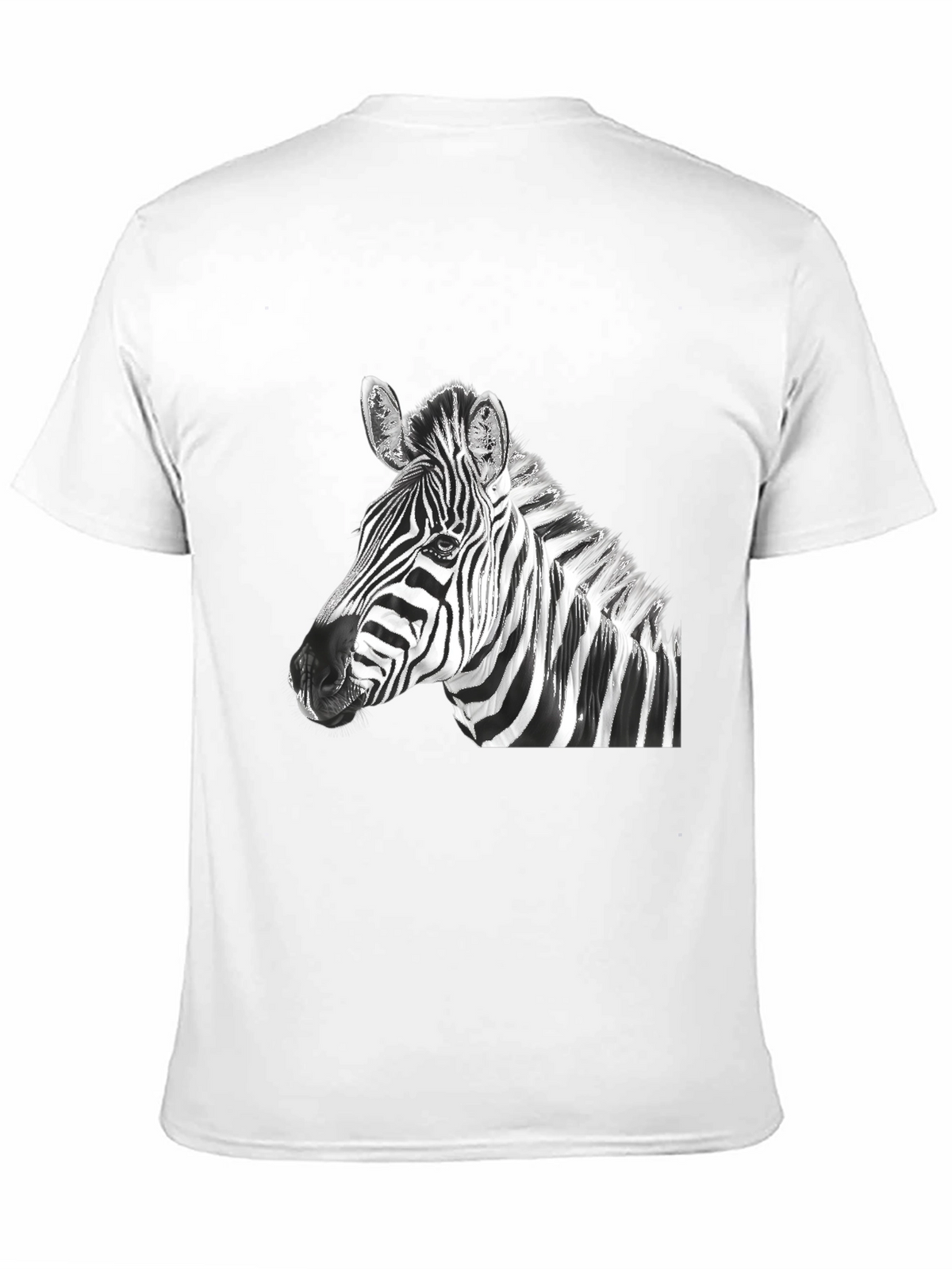 Zebra Graphic Tee - Black Cotton Blend Shirt