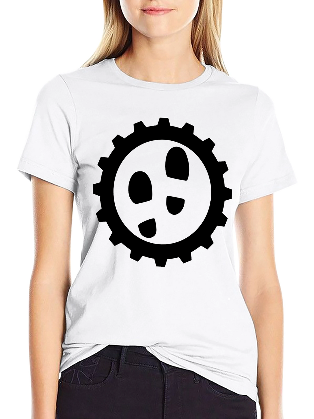 Gear Footprint T-Shirt - Black Graphic Tee