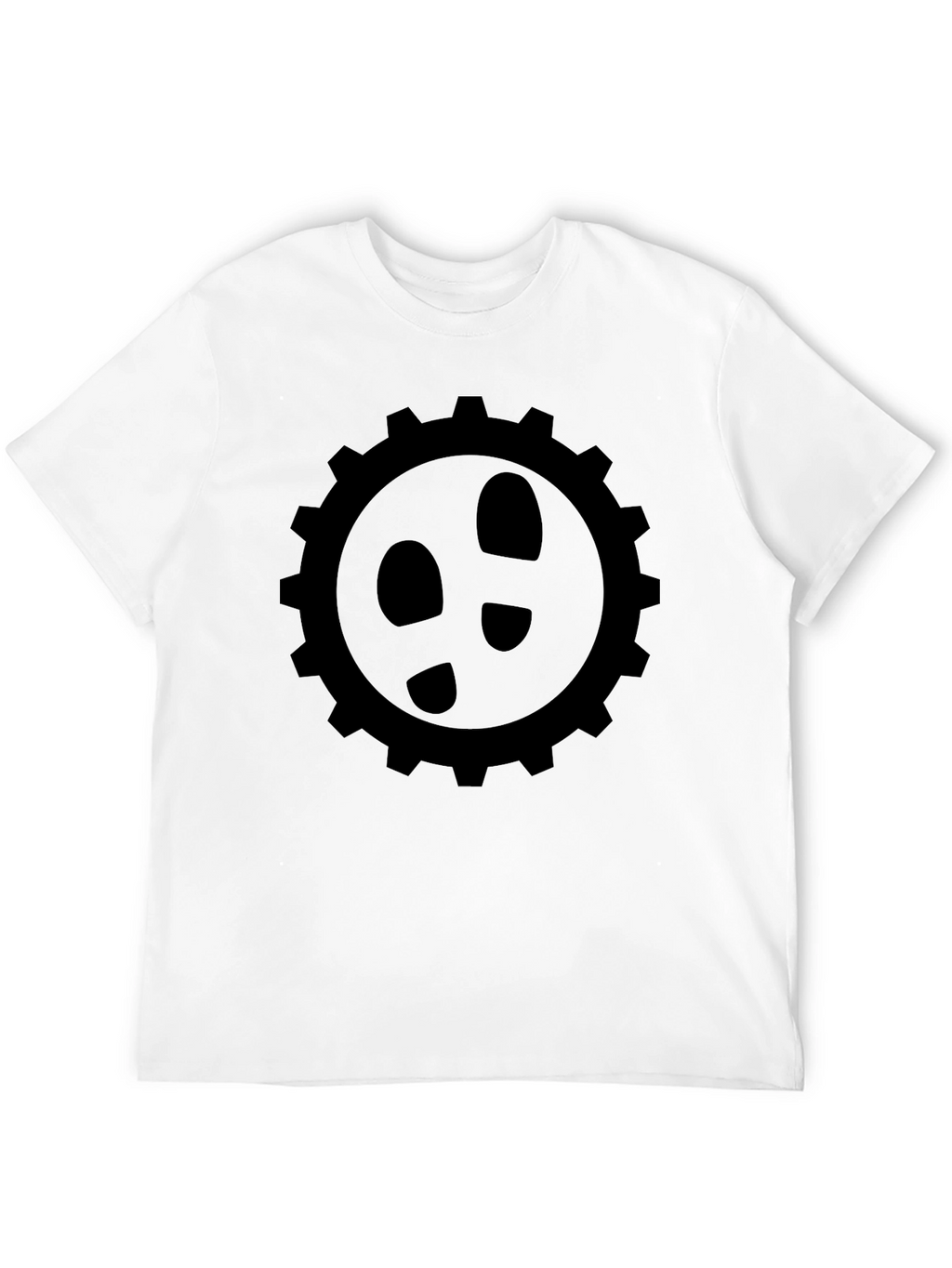 Gear Footprint T-Shirt - Black Graphic Tee