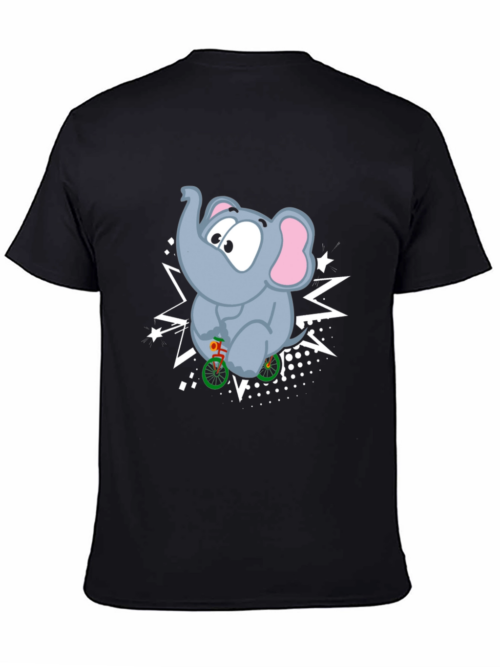Elephant on Bike Graphic T-Shirt