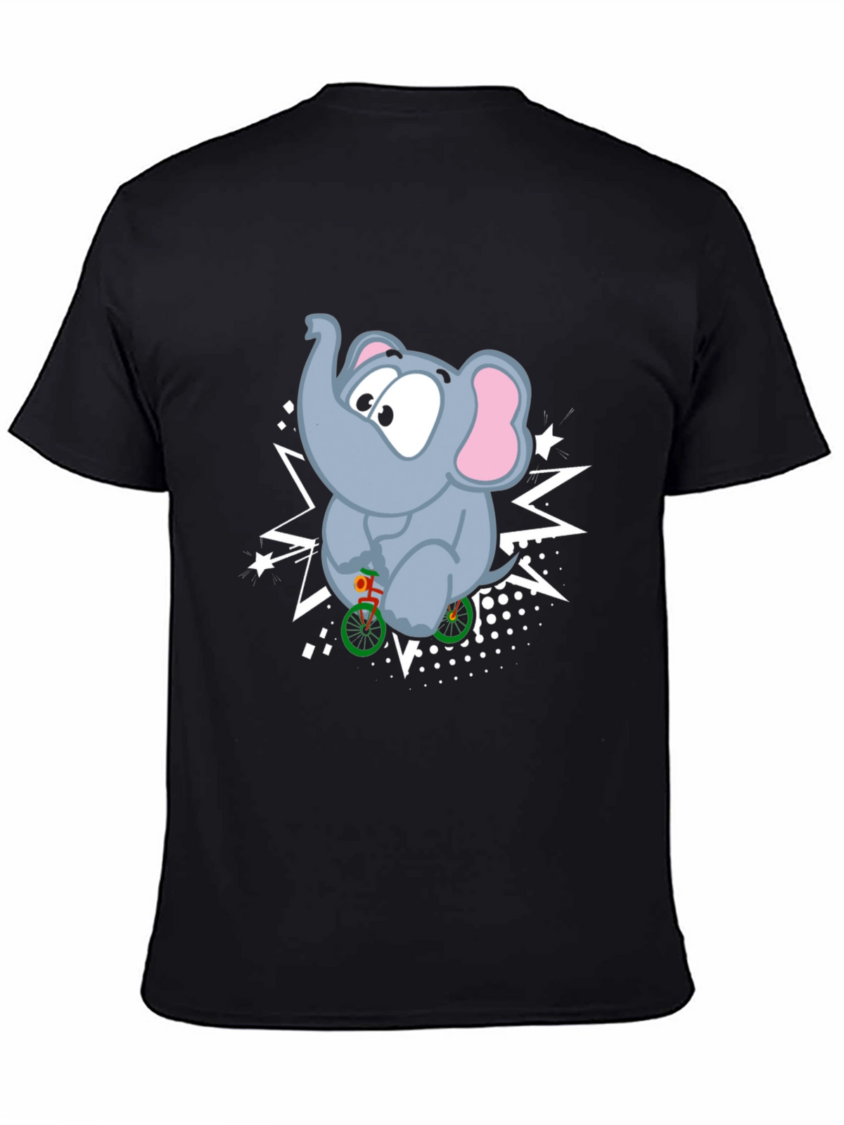 Elephant on Bike Graphic T-Shirt
