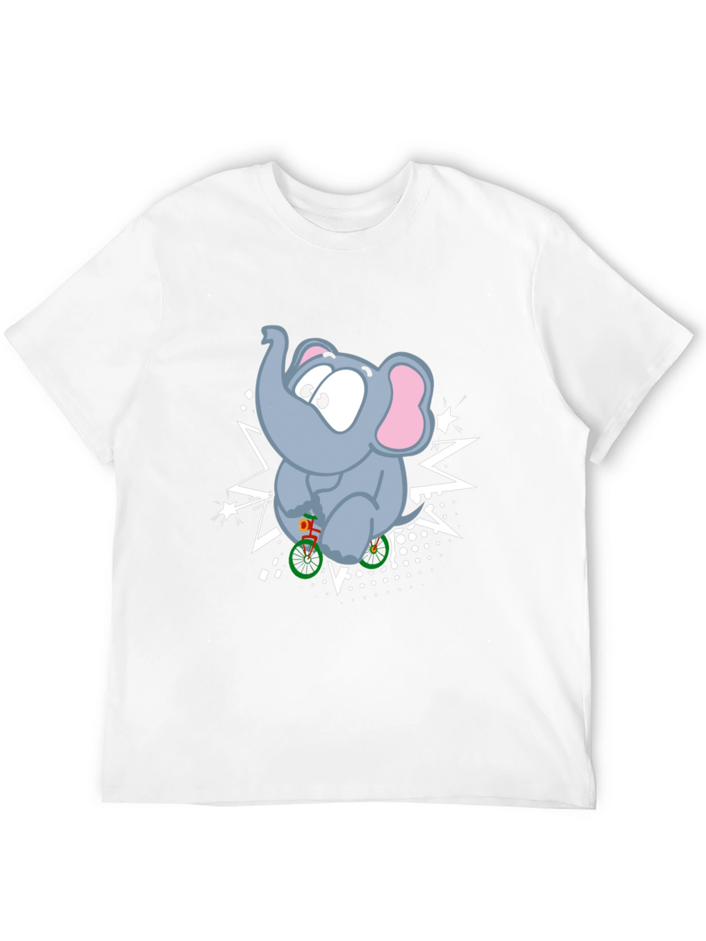 Elephant on Bike Graphic T-Shirt