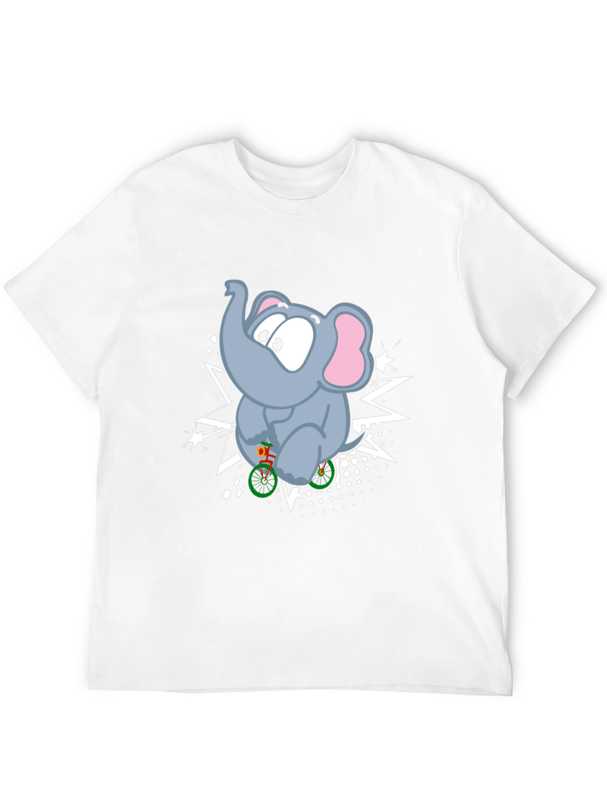 Elephant on Bike Graphic T-Shirt