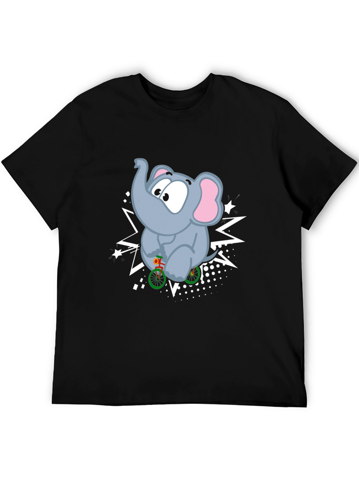 Elephant on Bike Graphic T-Shirt