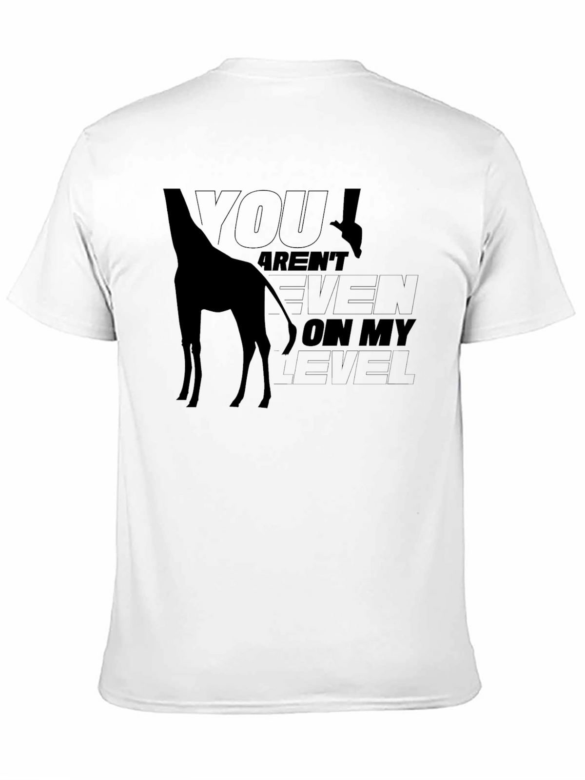 Giraffe Level Mens Black Graphic Tee