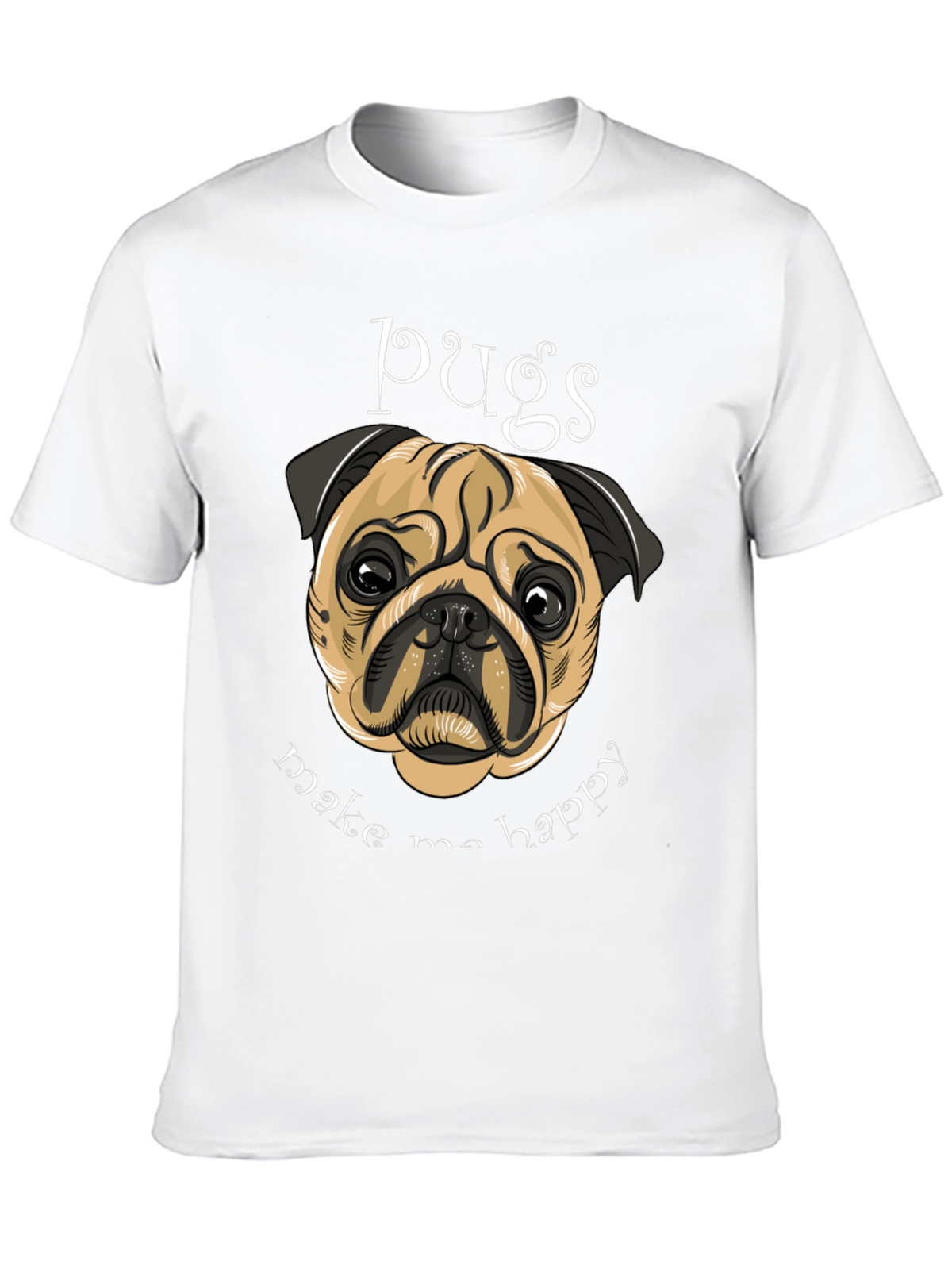 Pug Make Me Happy Graphic Tee