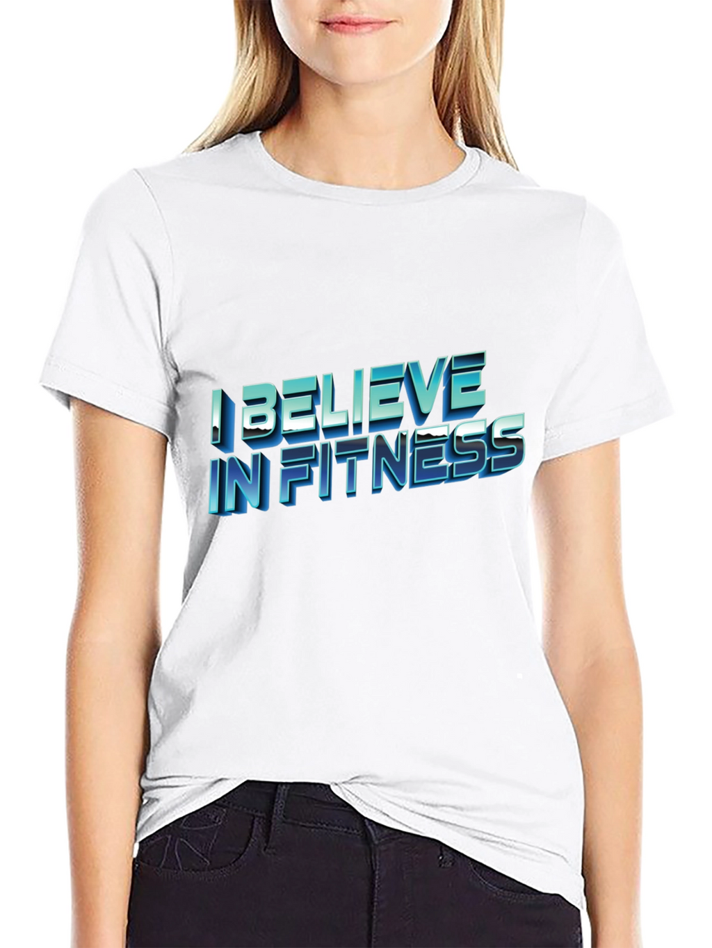I Believe In Fitness Black T-Shirt