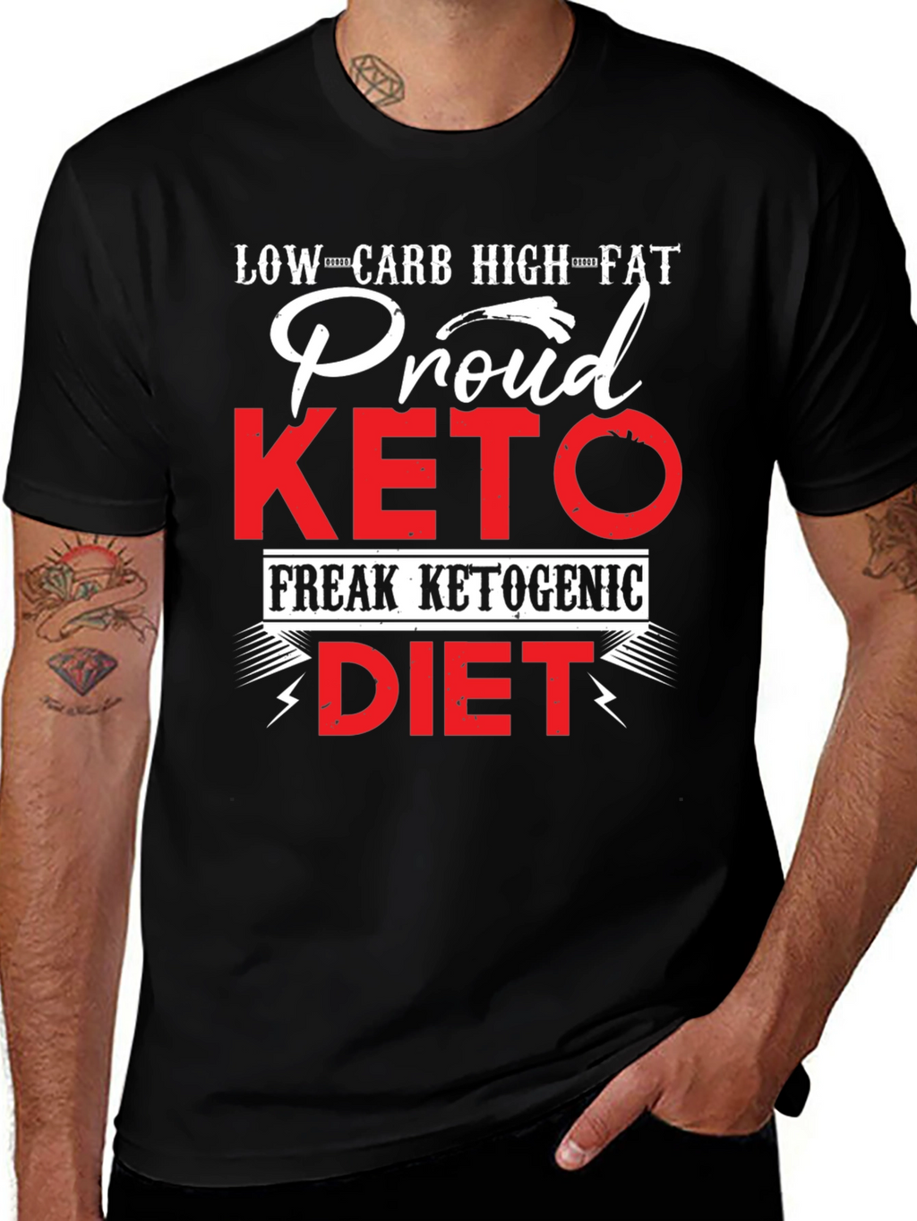 Proud Keto Diet T-Shirt - Low Carb High Fat