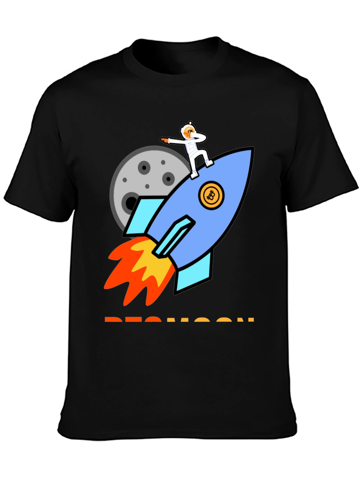 Bitcoin Rocket to the Moon T-Shirt