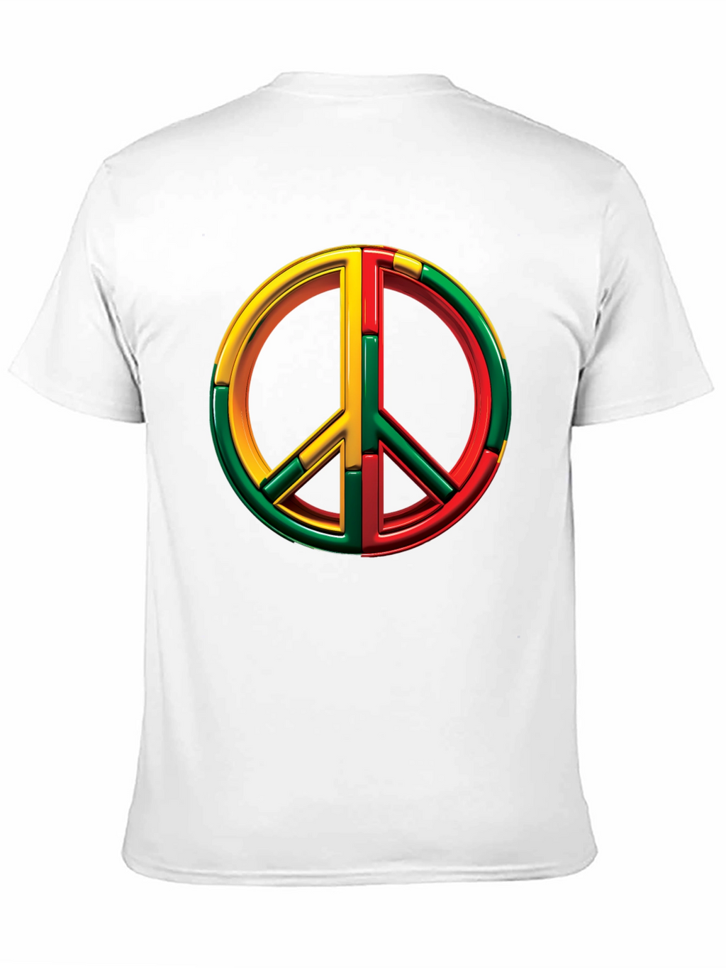 Rasta Peace Sign Graphic Tee - Black