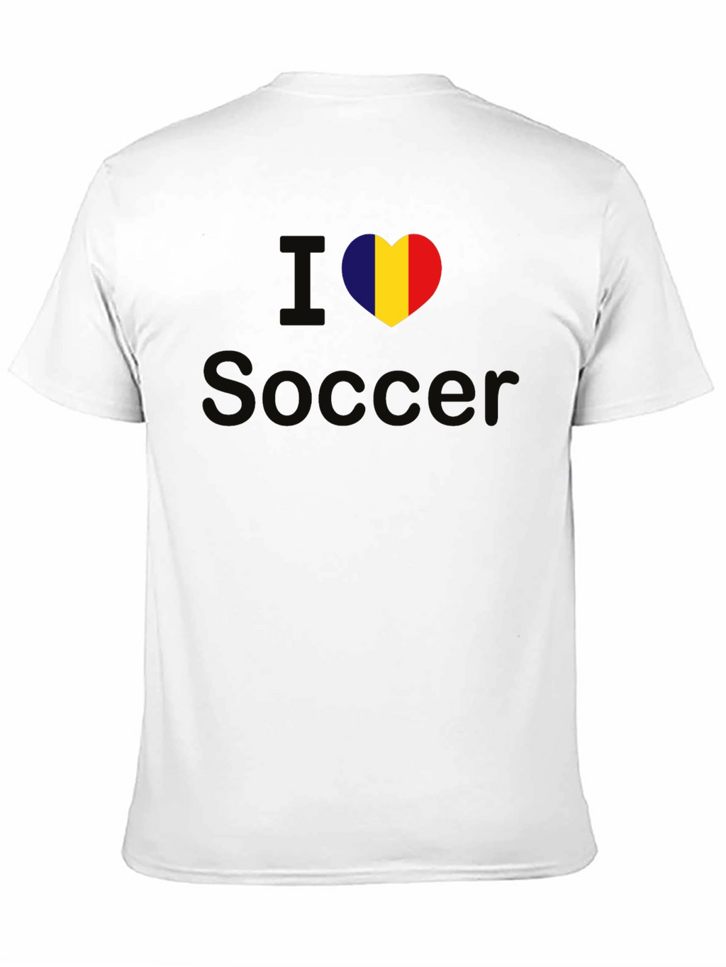 I Love Soccer Romania Flag Heart T-Shirt
