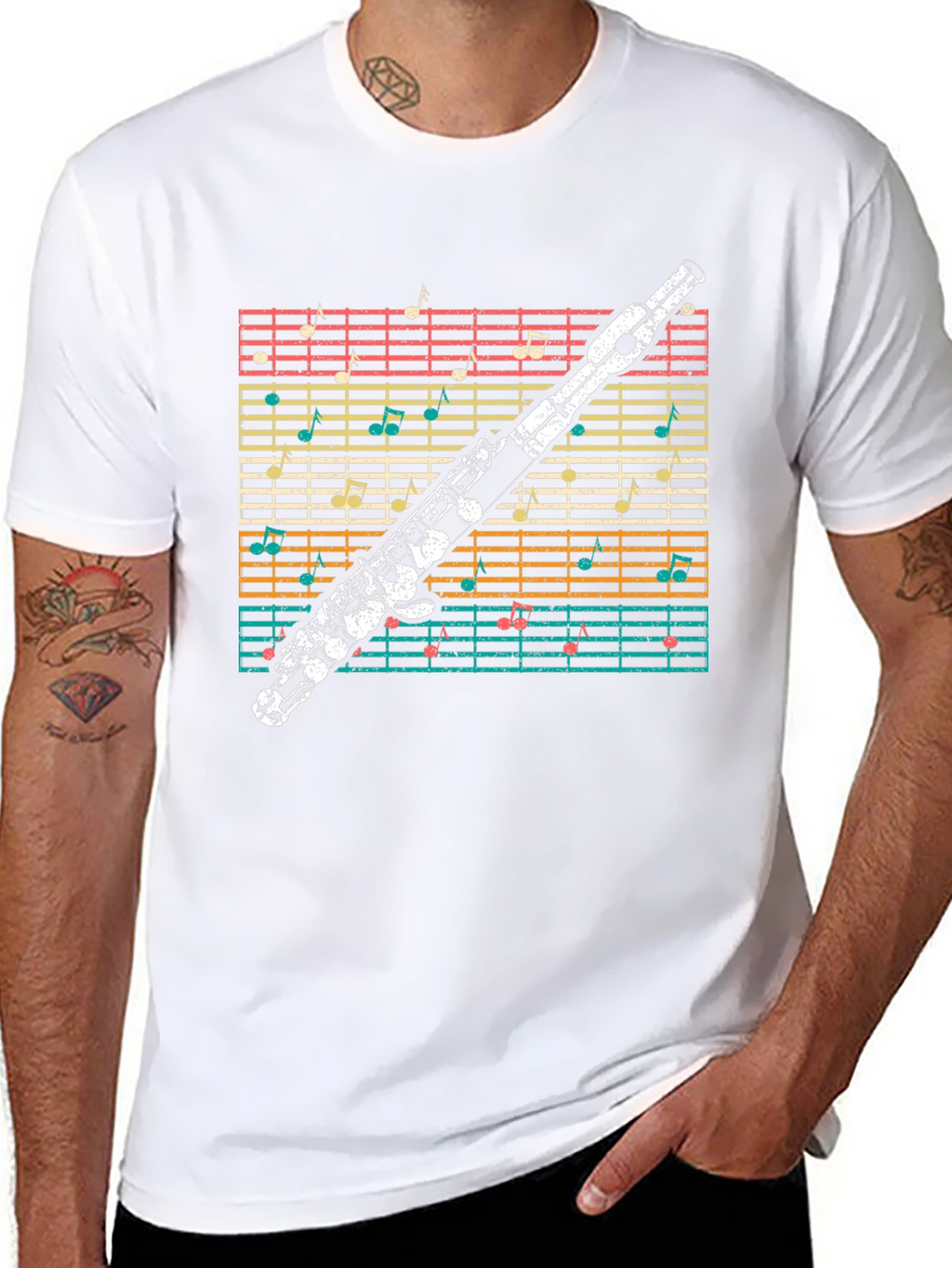 Musical Flute Notes T-Shirt