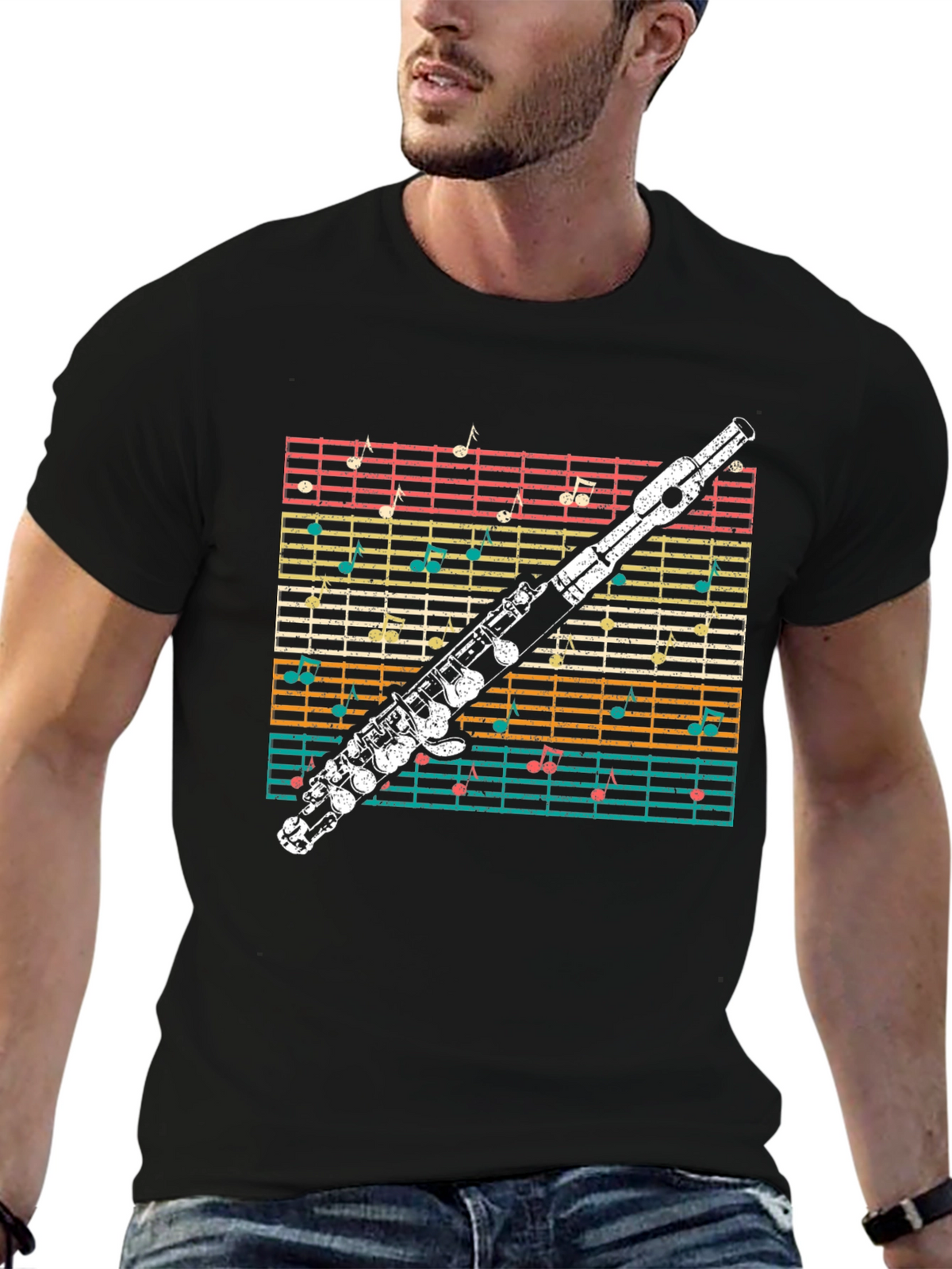 Musical Flute Notes T-Shirt