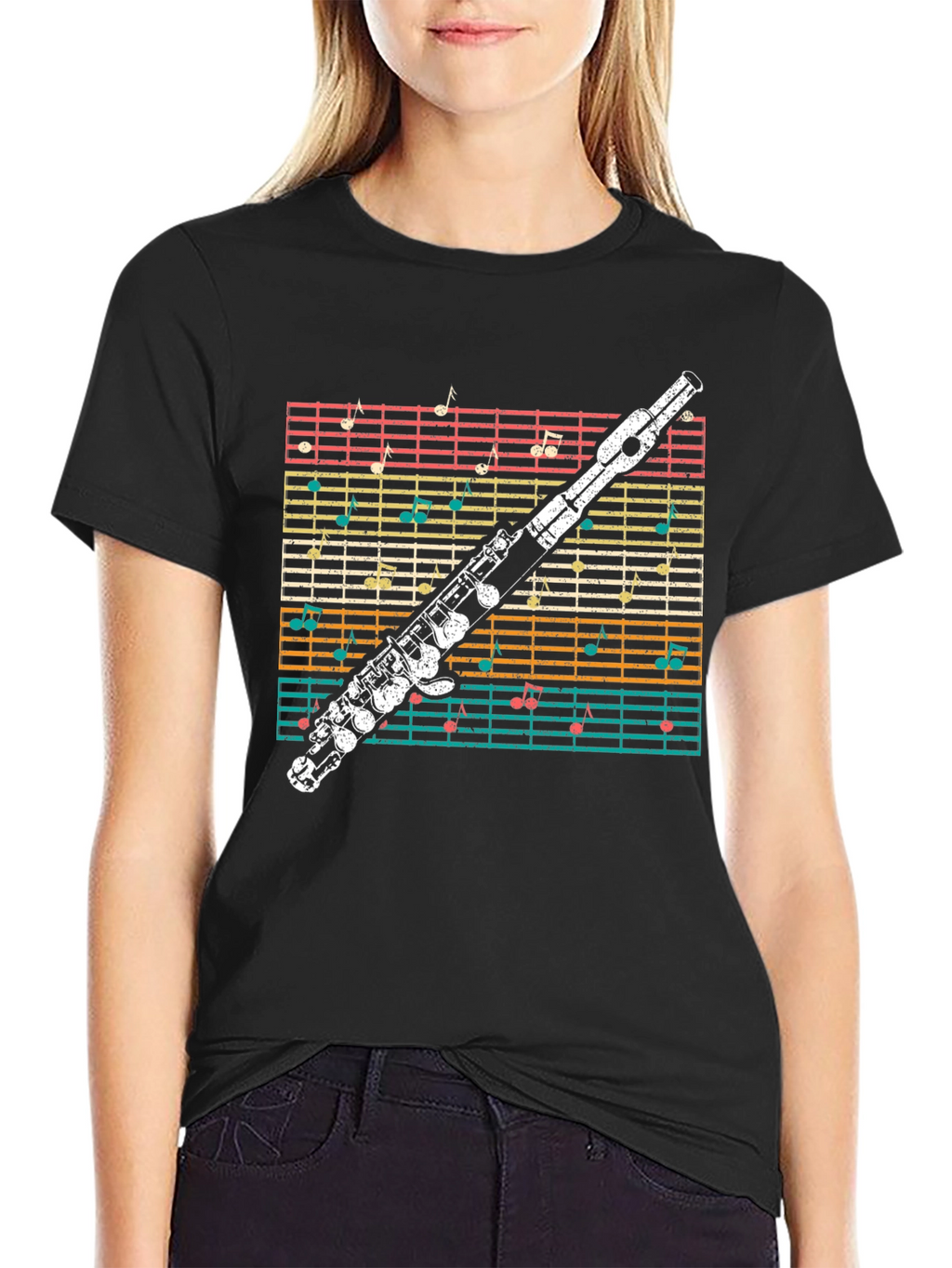 Musical Flute Notes T-Shirt