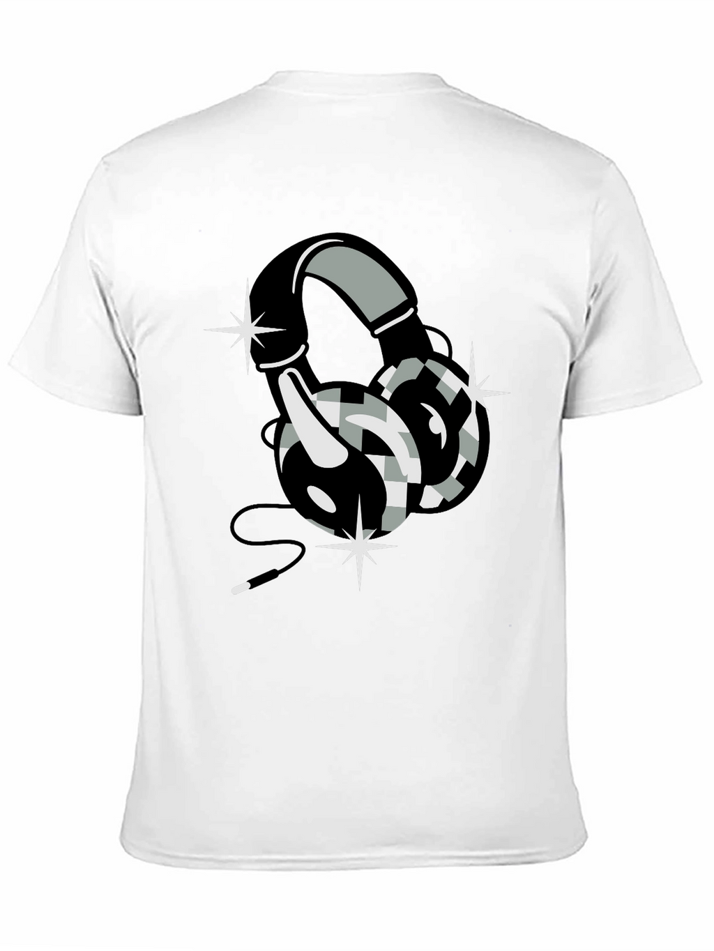 Headphone Graphic Tee - Black