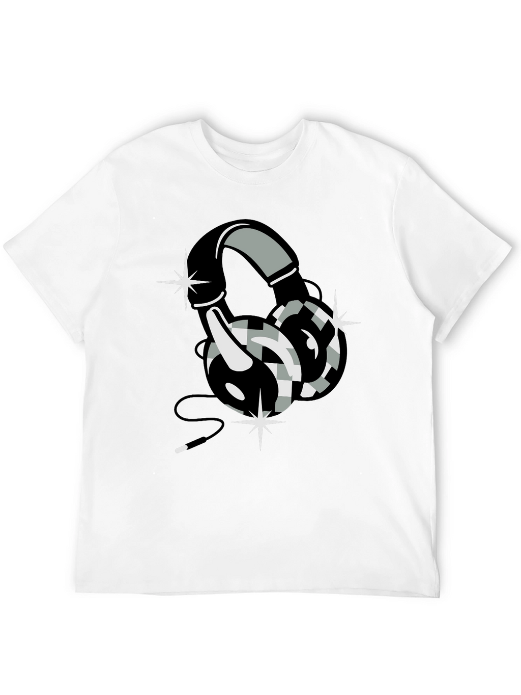 Headphone Graphic Tee - Black