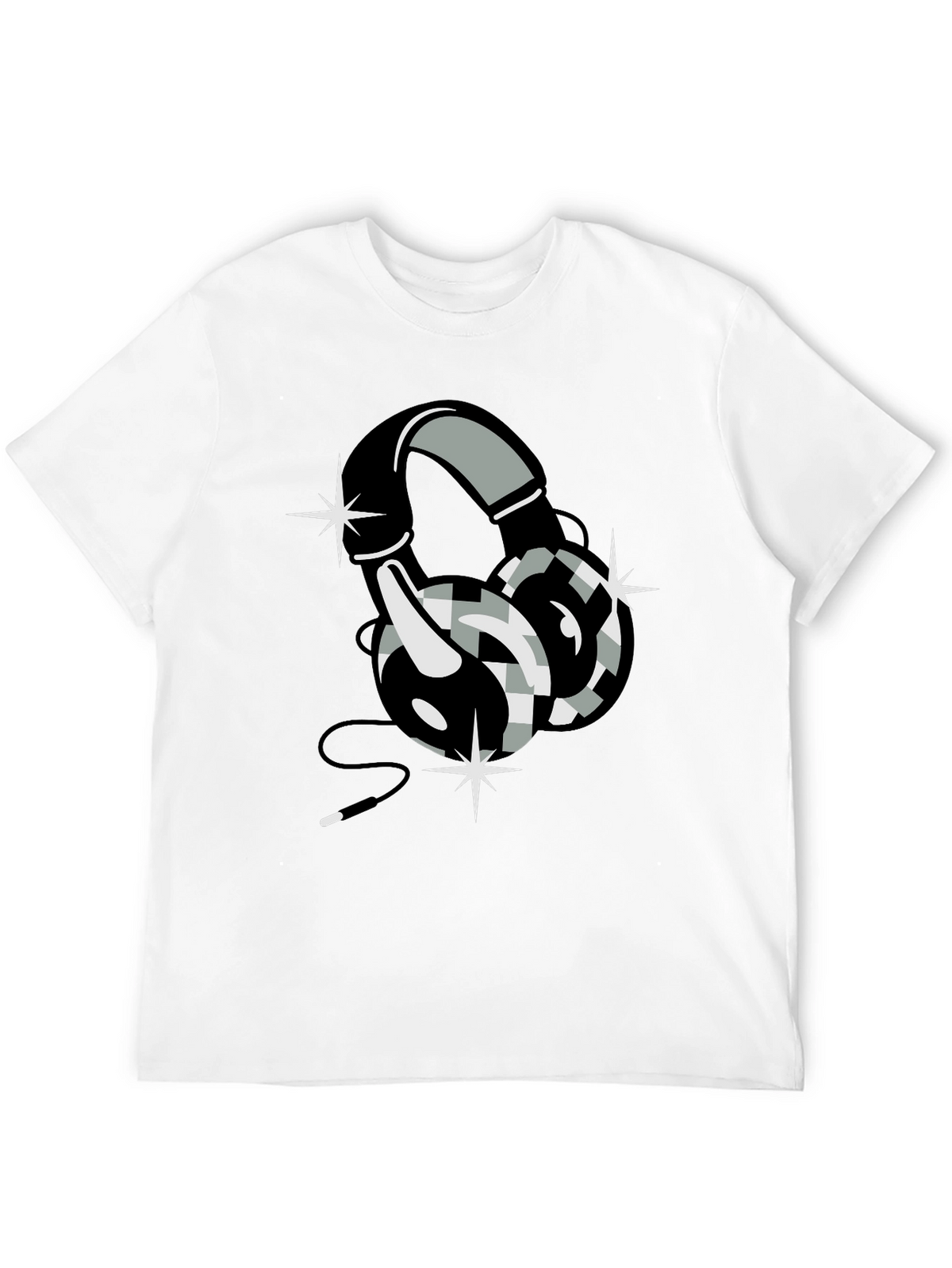 Headphone Graphic Tee - Black
