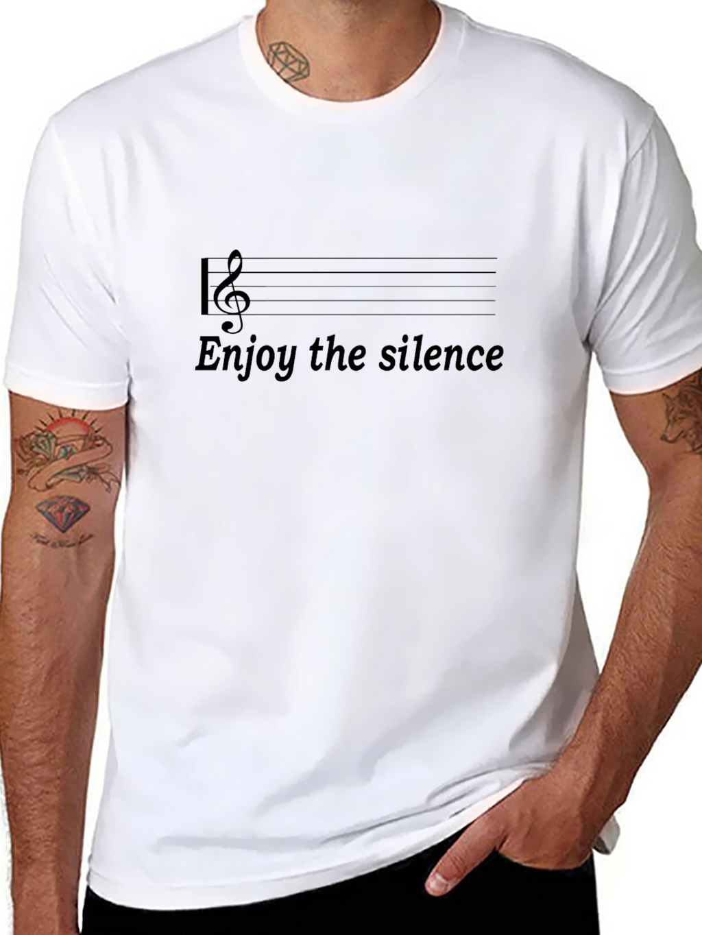 Enjoy the Silence T-Shirt - Music Note Design