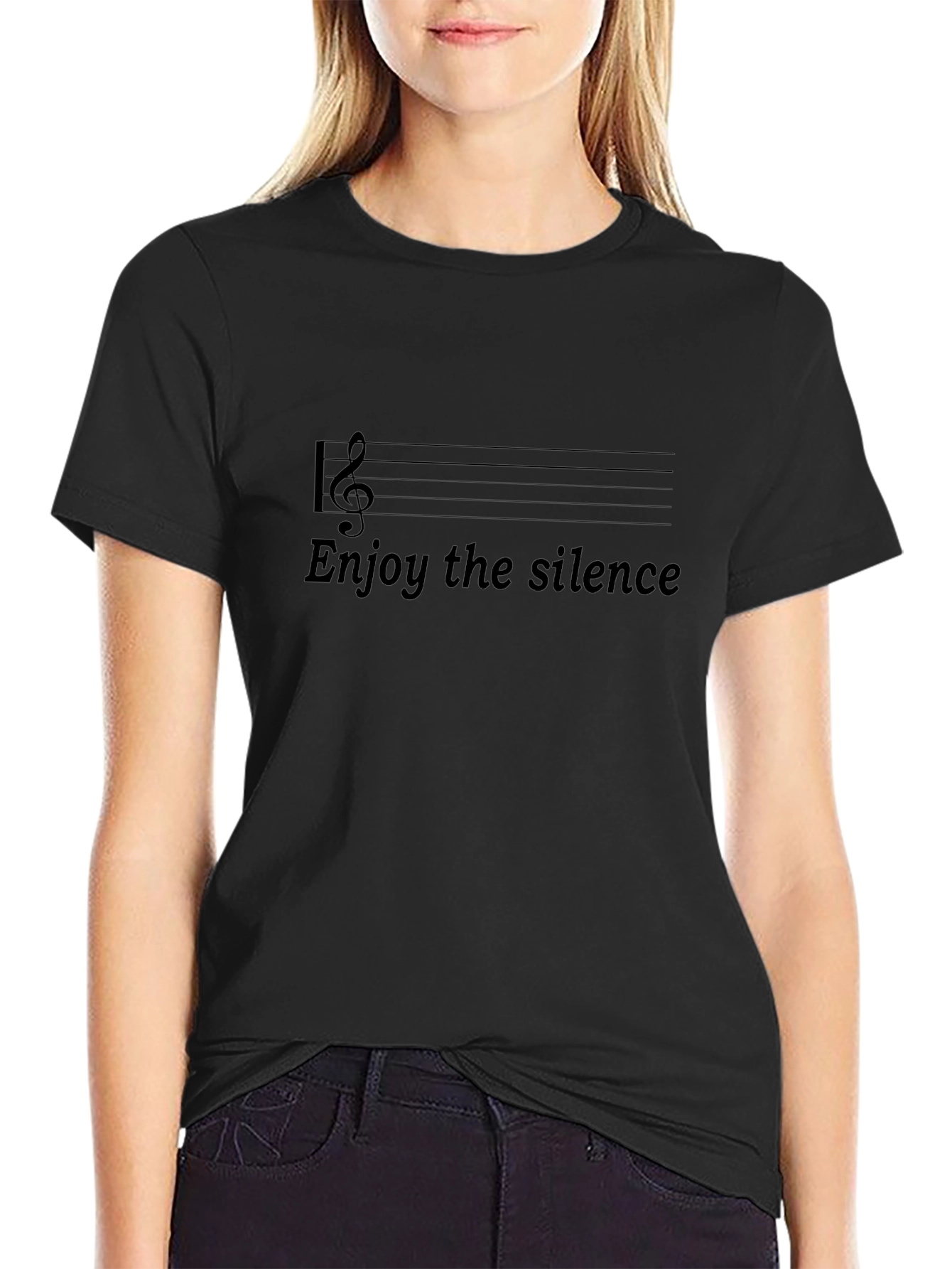 Enjoy the Silence T-Shirt - Music Note Design
