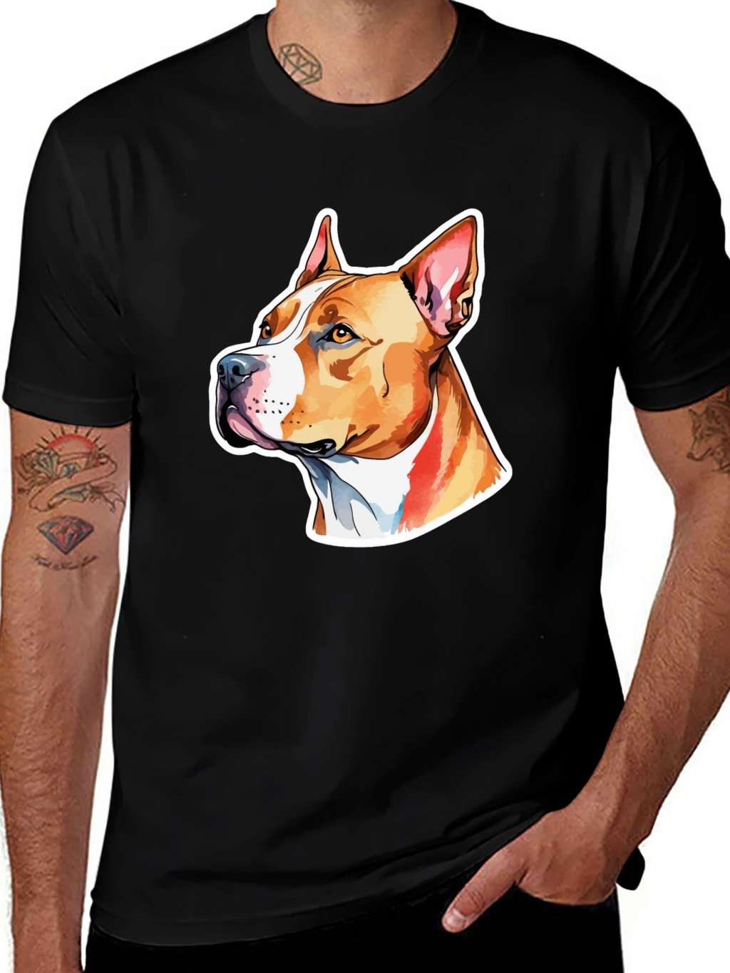 Pitbull Dog Graphic T-Shirt