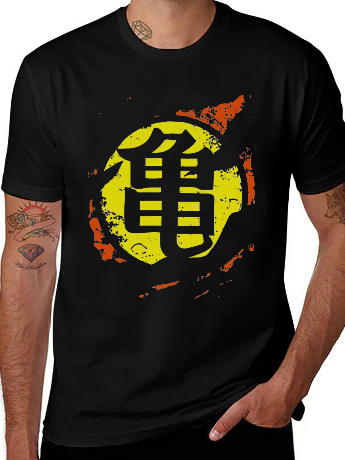 Dragon Ball Z Symbol Graphic Black T-Shirt
