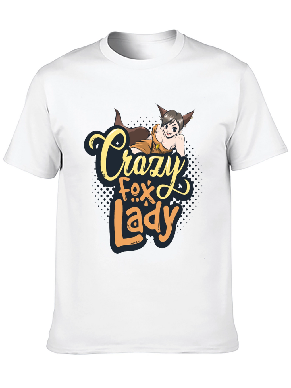 Crazy Fox Lady Graphic T-Shirt - Unisex