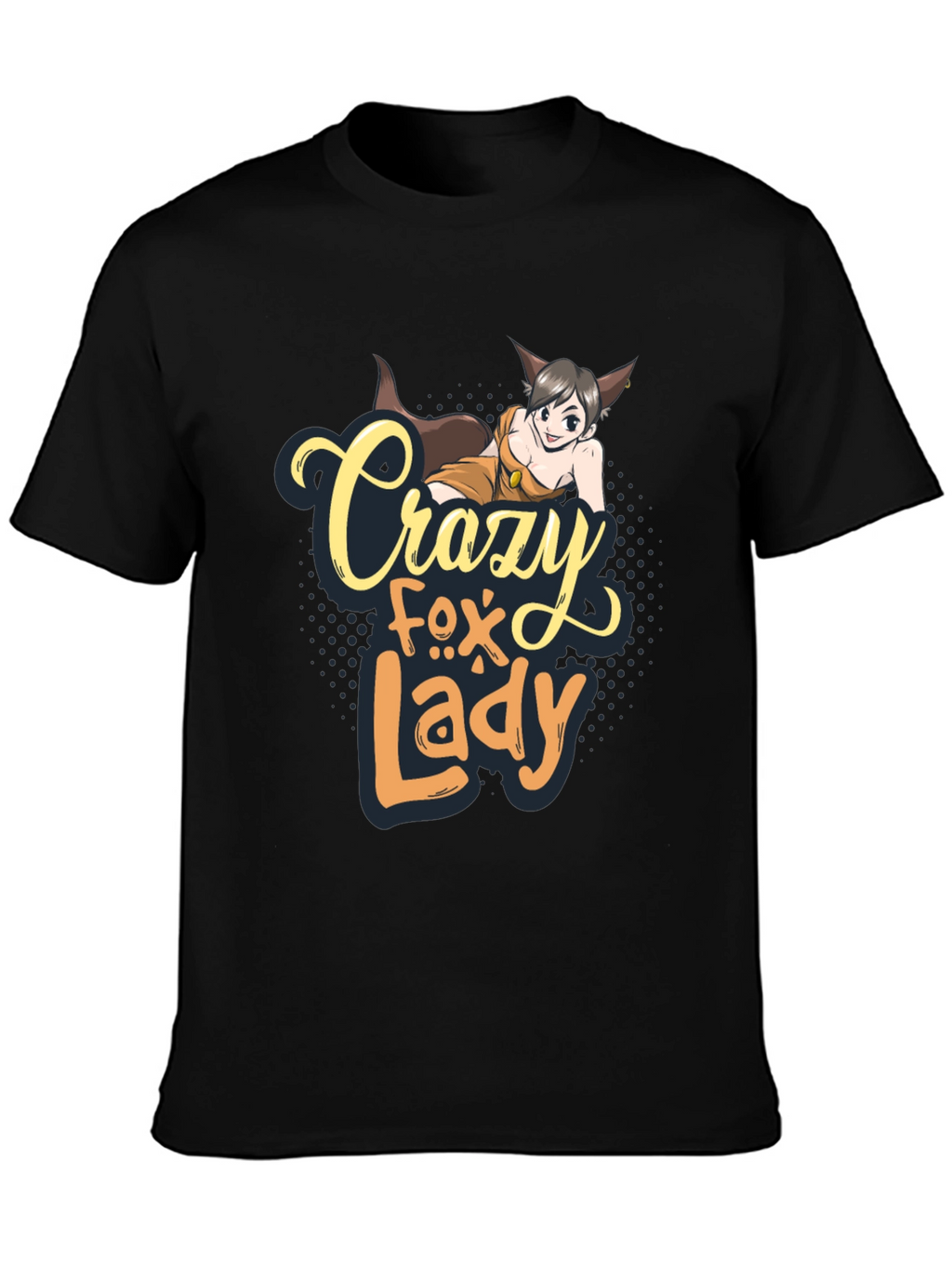 Crazy Fox Lady Graphic T-Shirt - Unisex