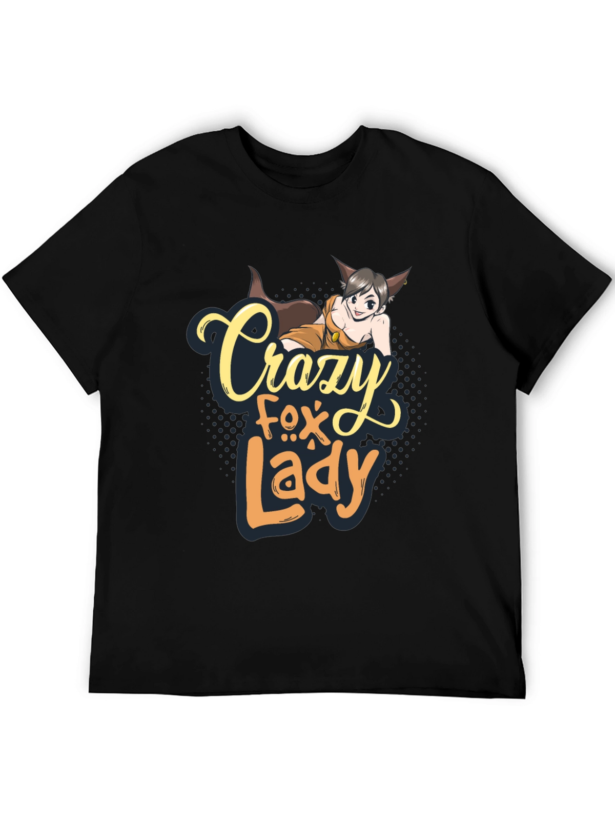 Crazy Fox Lady Graphic T-Shirt - Unisex