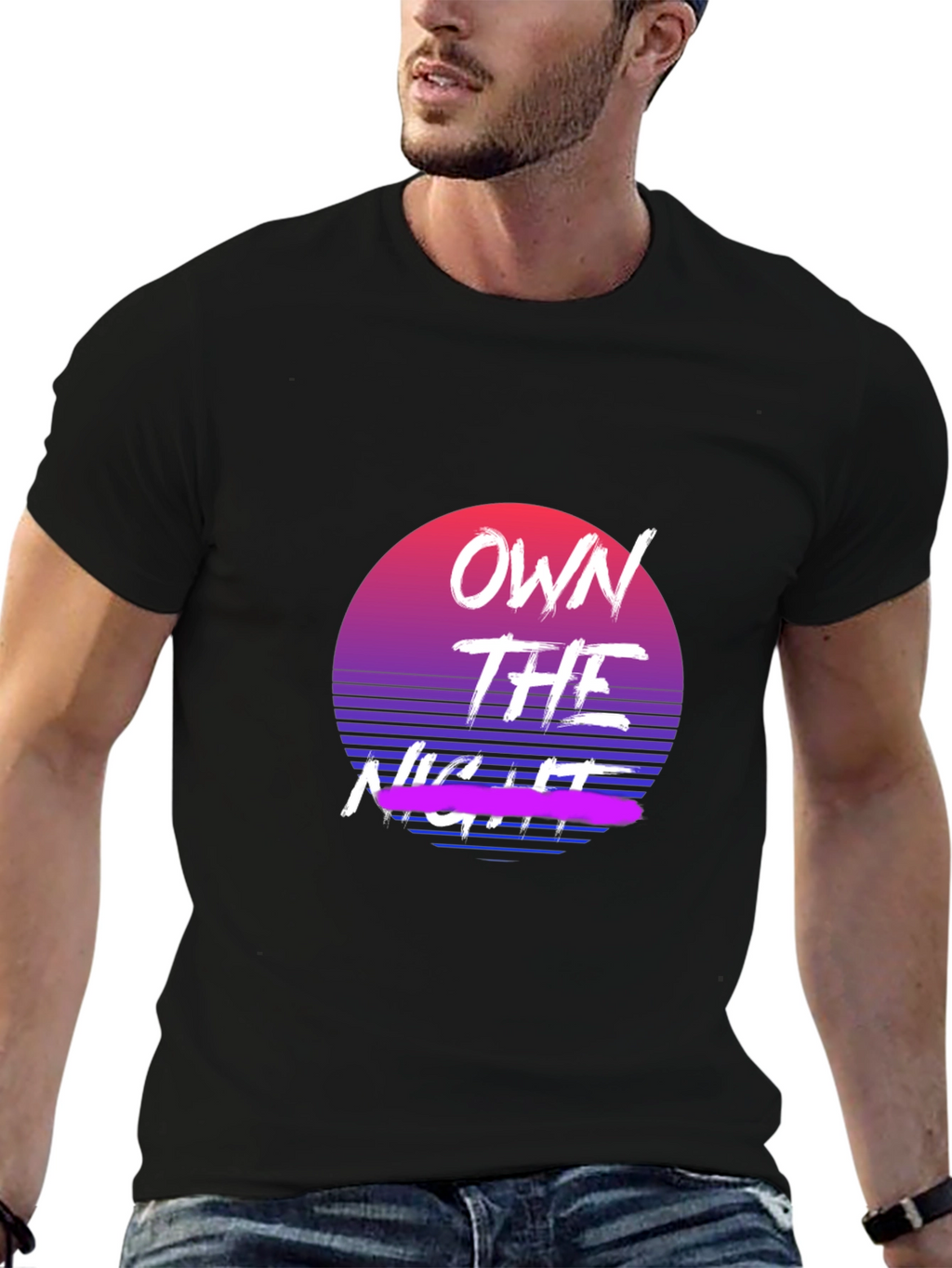 Own the Night Retro Graphic Tee - Classic Fit
