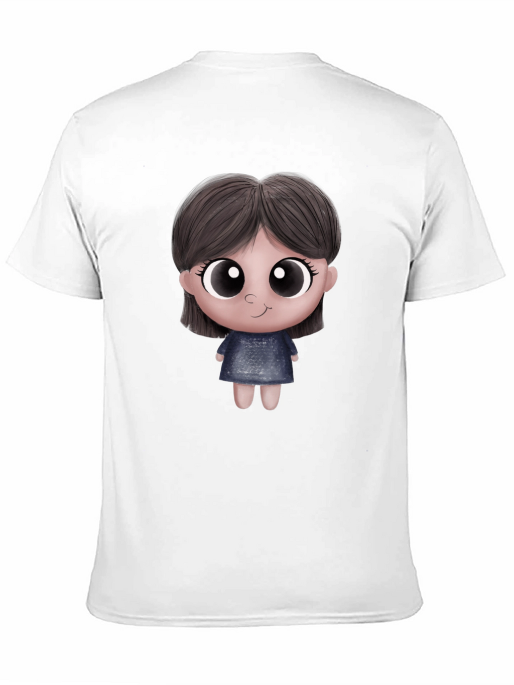 Cute Cartoon Character Unisex Black T-Shirt