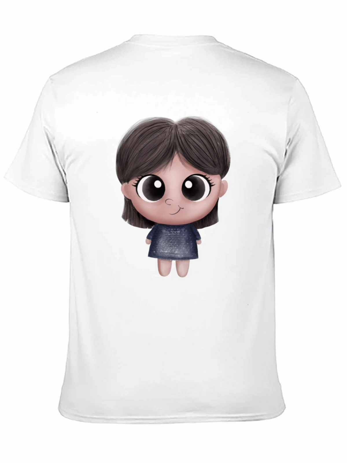Cute Cartoon Character Unisex Black T-Shirt