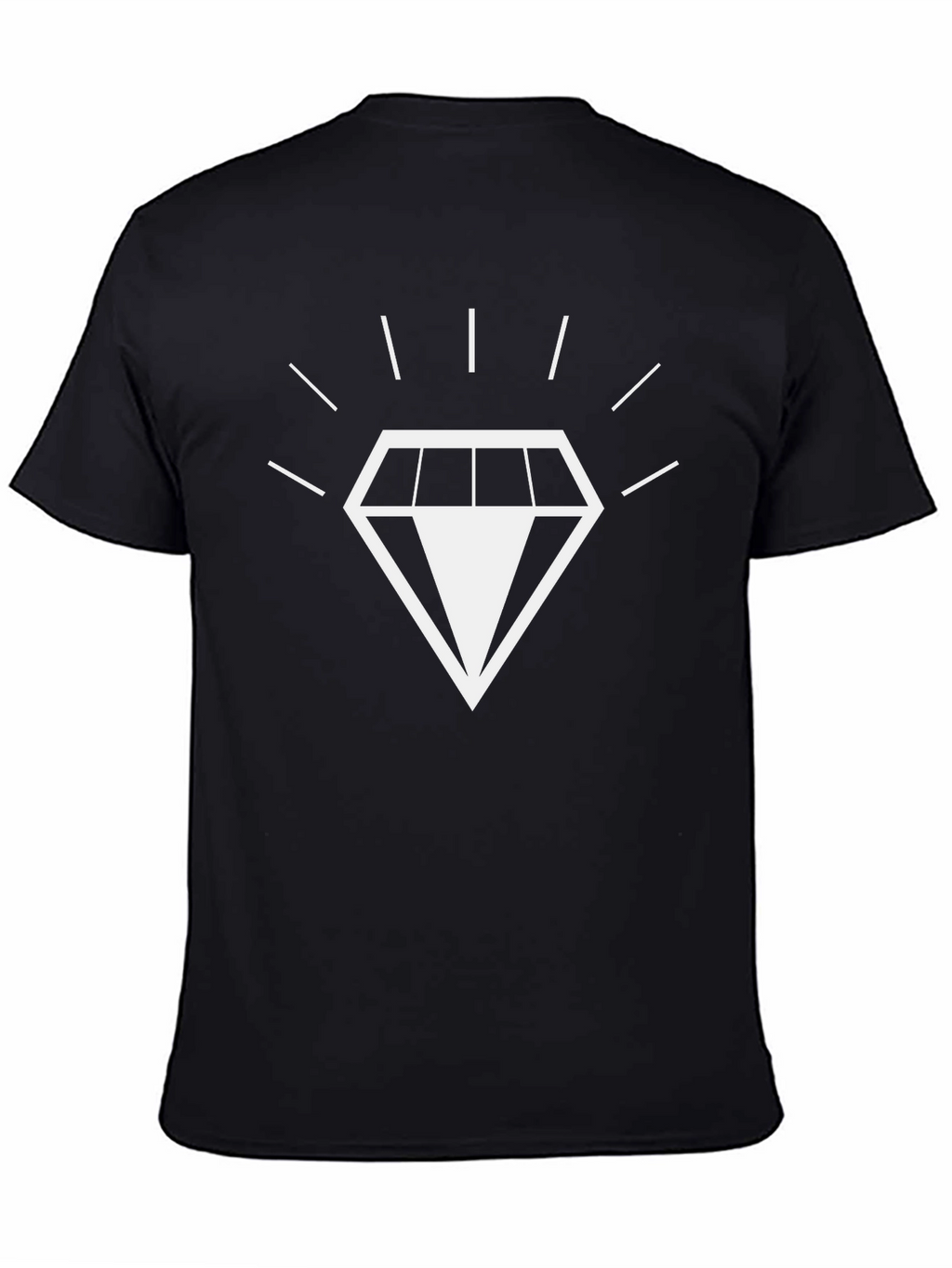 Mens Black T-Shirt with Diamond Graphic