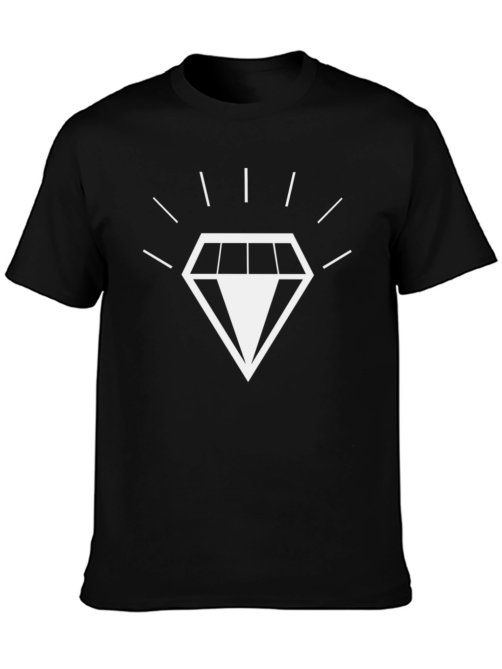 Mens Black T-Shirt with Diamond Graphic