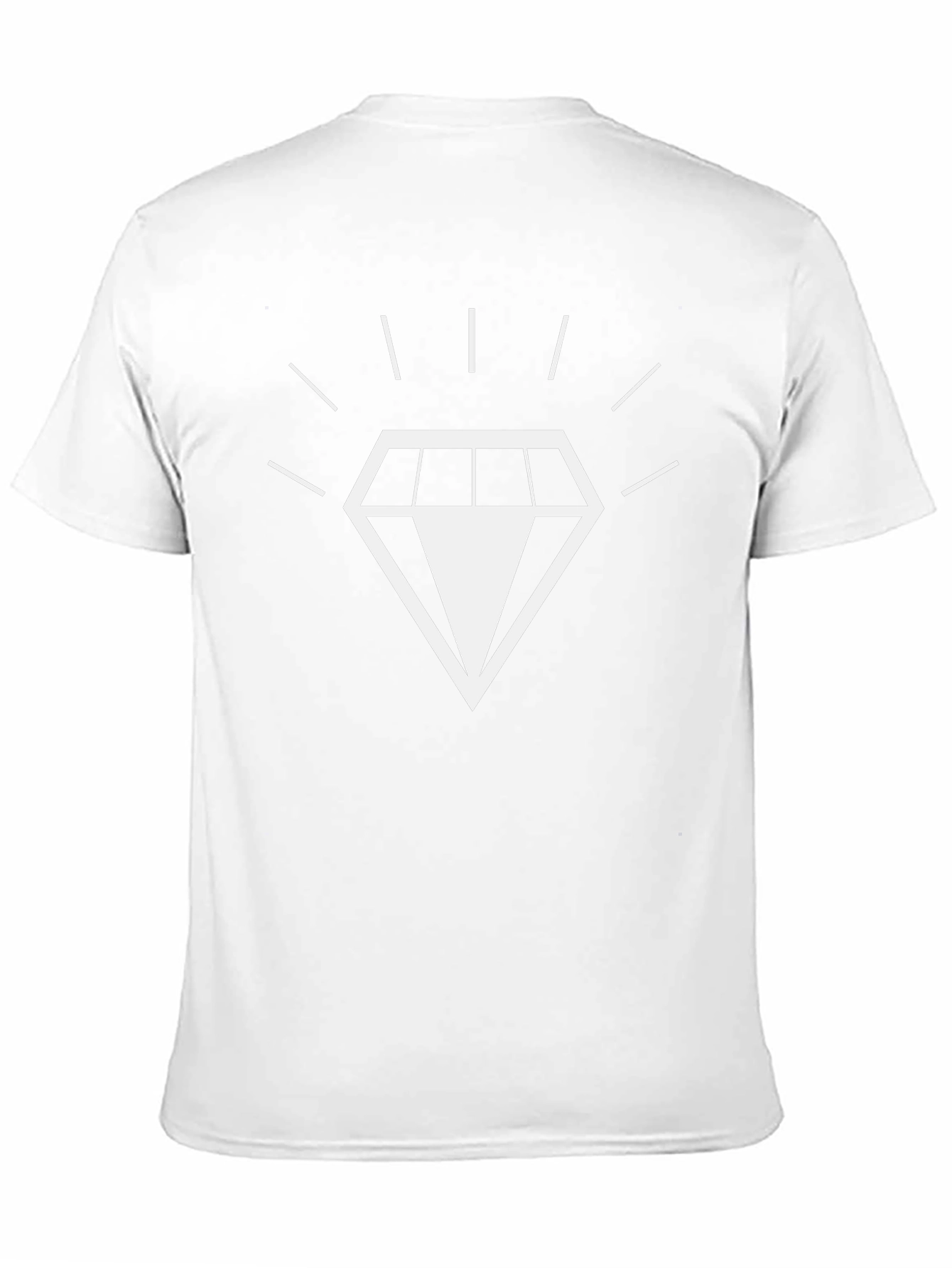 Mens Black T-Shirt with Diamond Graphic