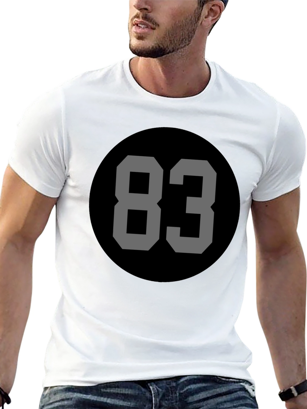 Retro Number 83 Black Tee
