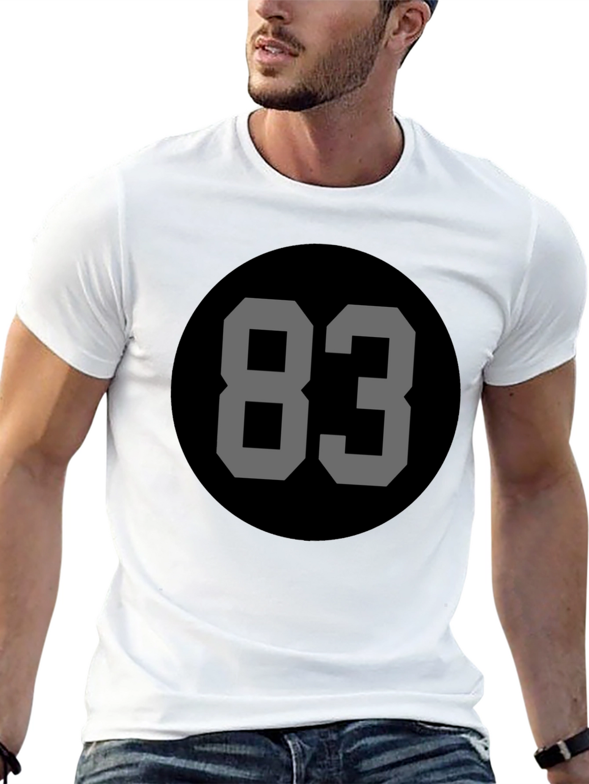 Retro Number 83 Black Tee
