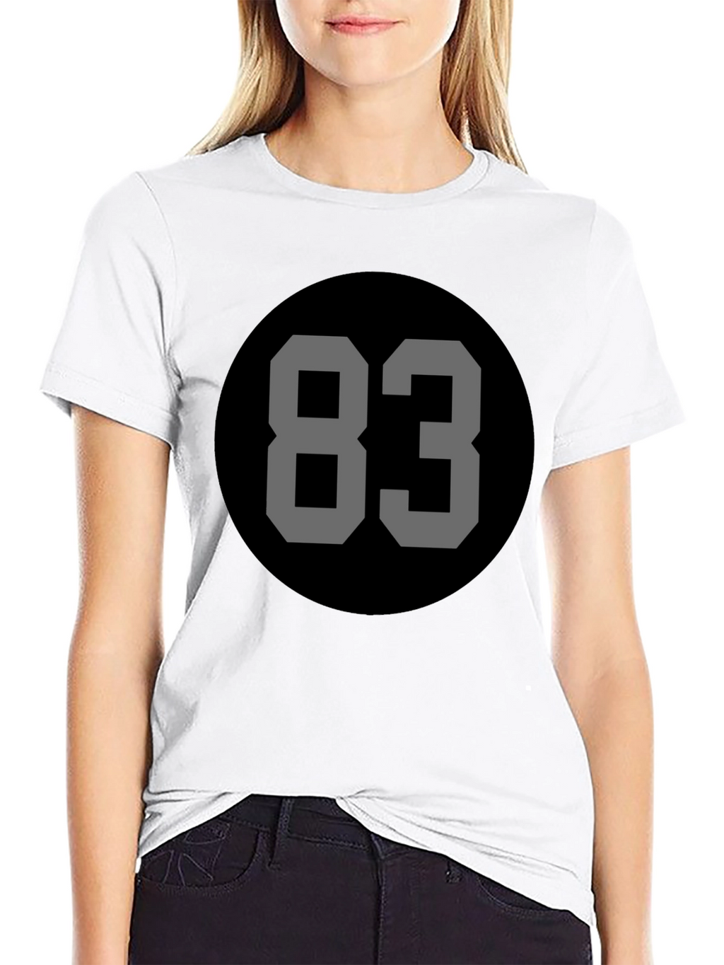 Retro Number 83 Black Tee