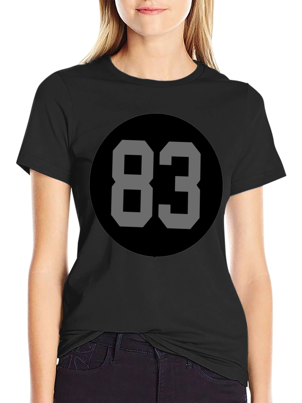 Retro Number 83 Black Tee